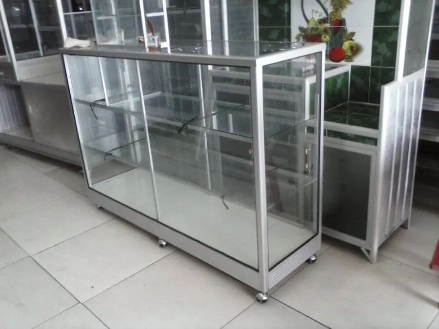 Rak Kaca — rak kaca aluminium, foto 1